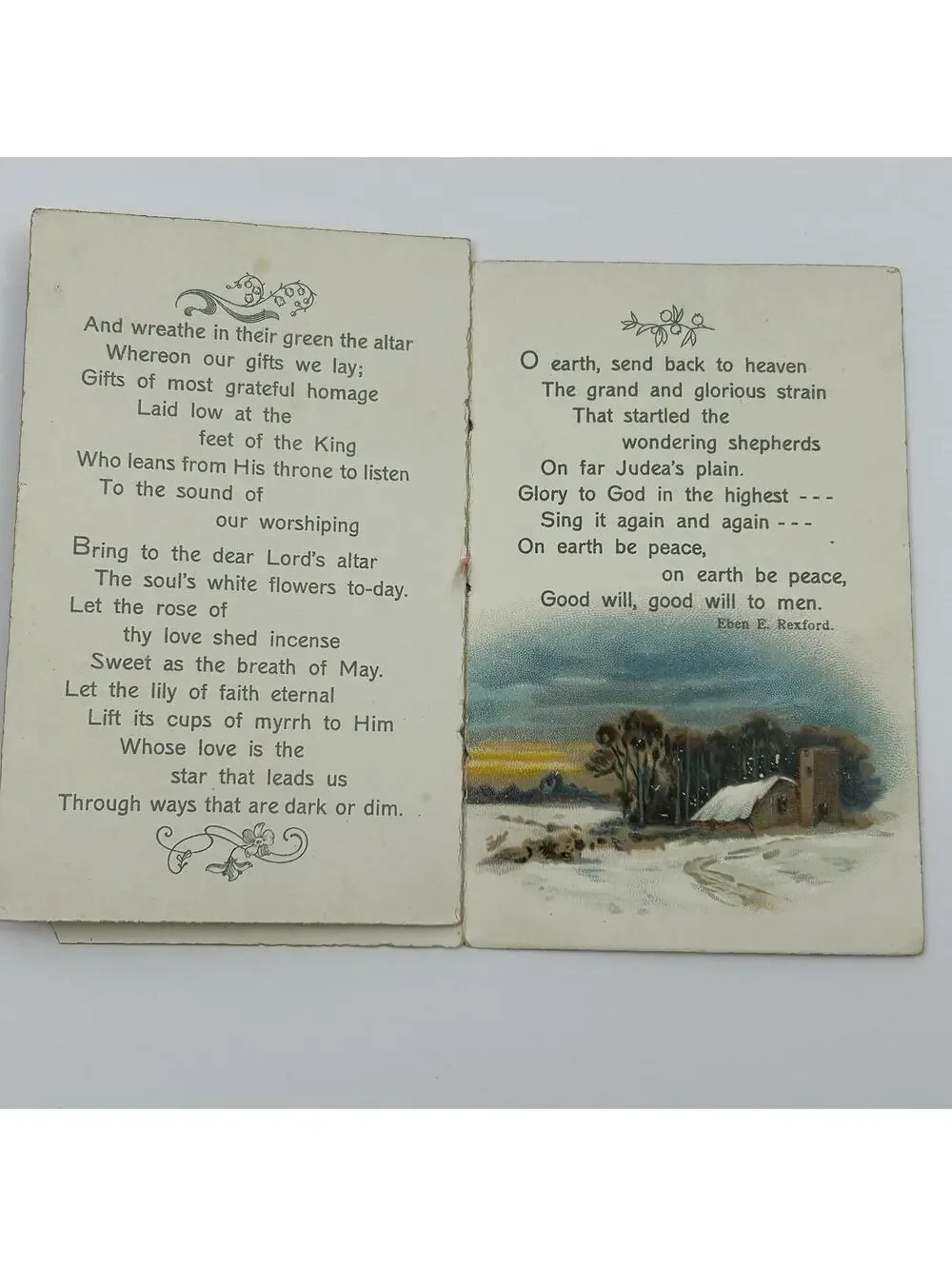 Antique Christmas Bells in the Steeples Eben Rexford David C Cook Booklet 1900s